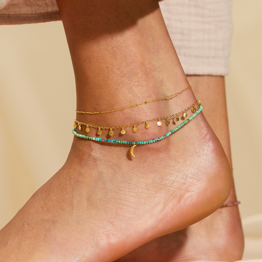 Walk with Joy Coin Chain Anklet
