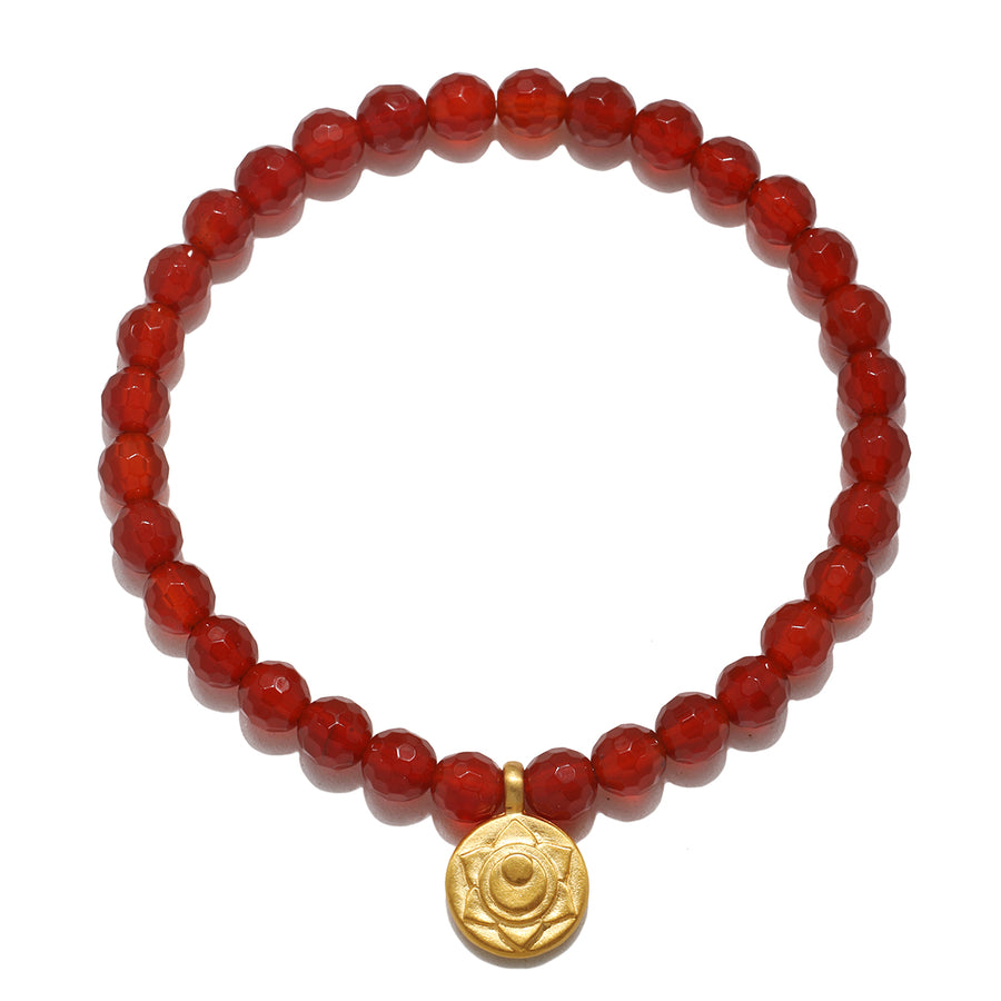 Sacral Chakra Carnelian Stretch Bracelet