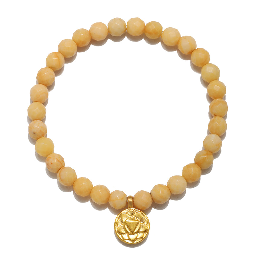 Solar Plexus Chakra Yellow Jade Stretch Bracelet