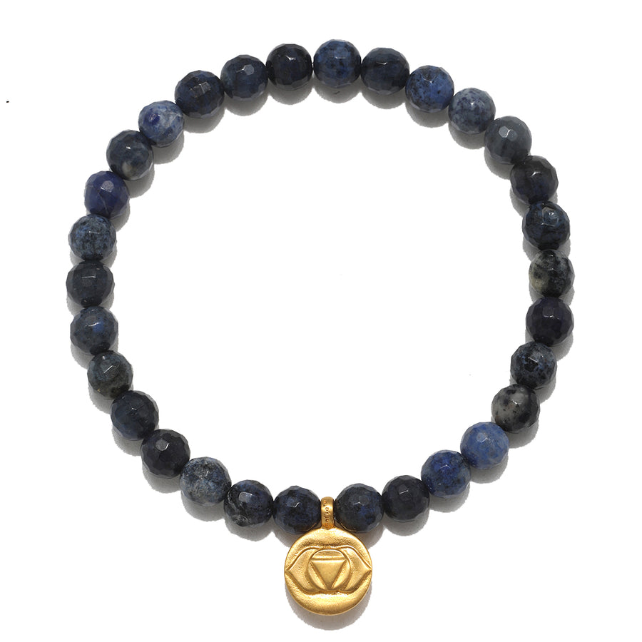 Third Eye Chakra Dumortierite Stretch Bracelet