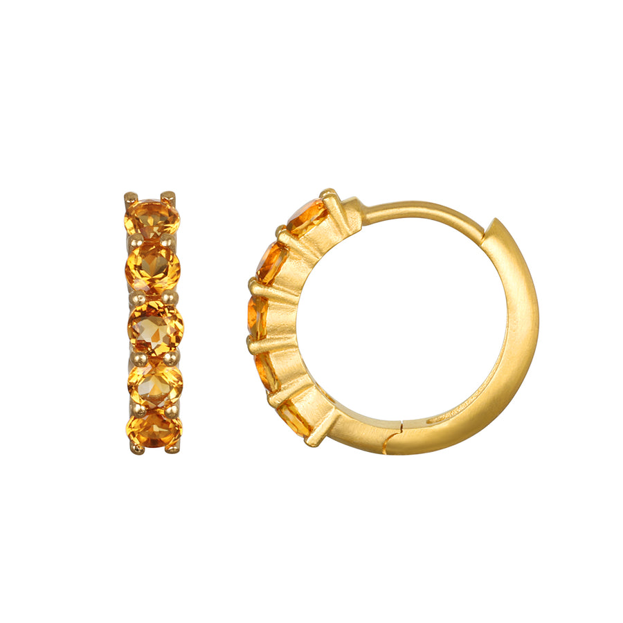 Shine with Radiance Citrine Huggie Earrings