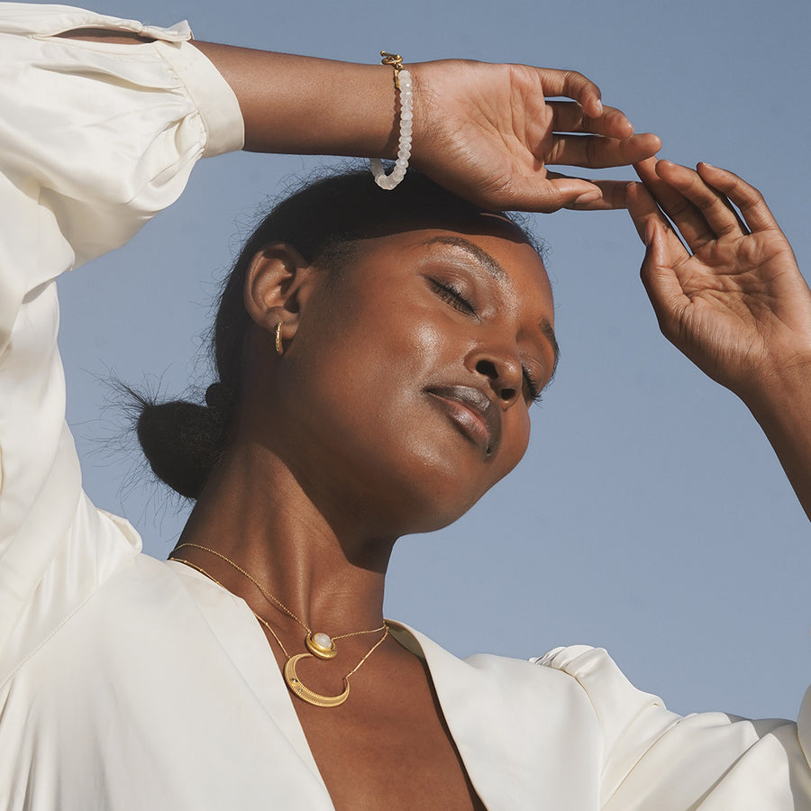 Cradled in Light Moonstone Necklace