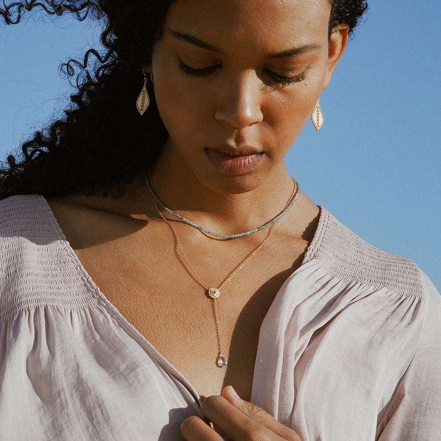 Speak Freely Blue Tourmaline Throat Chakra Choker