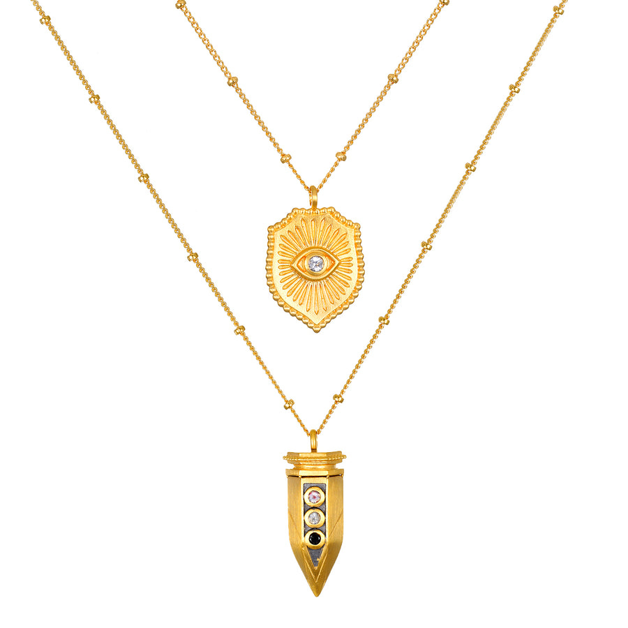 Taryn Truly Protect your Peace and Heart Necklace Set