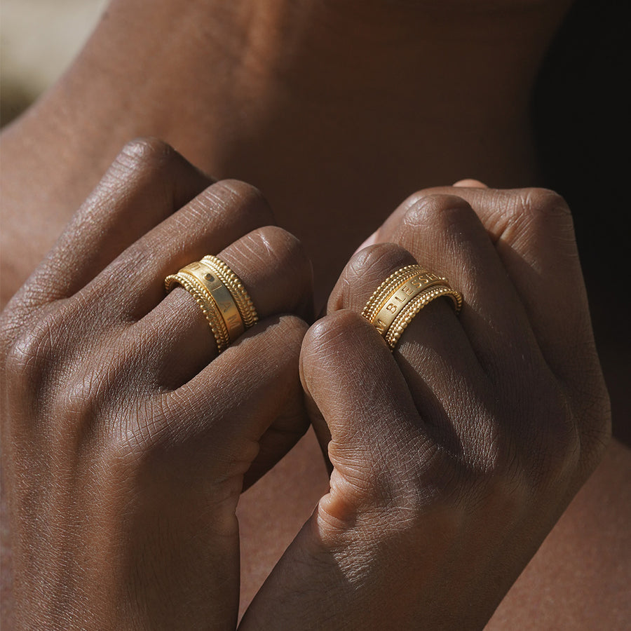 Blessings Mantra Spinning Ring